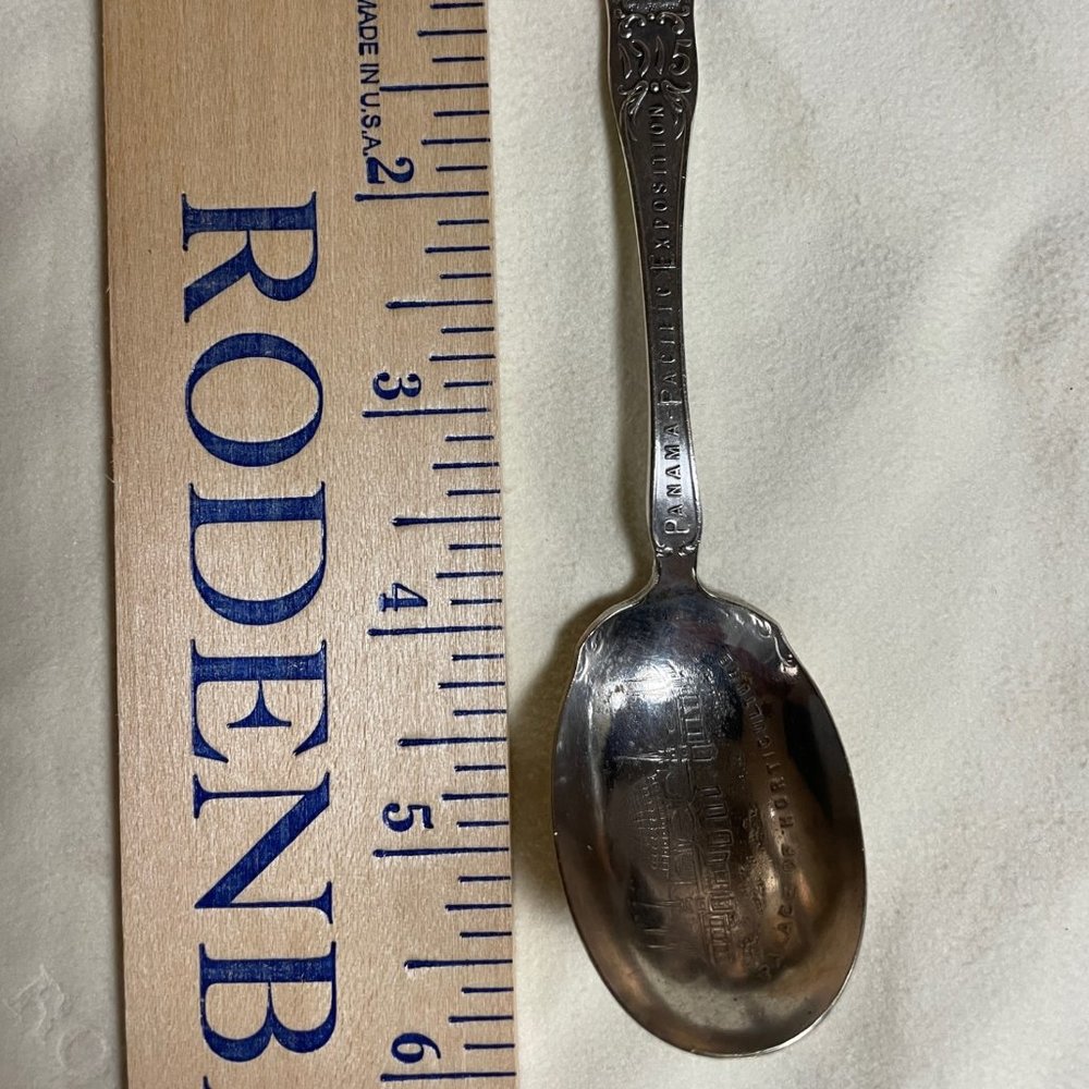 VINTAGE 1915 Panama Pacific Exposition PPIE Souvenir Sterling Silver Spoon